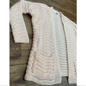 Light pink knit cardigan
